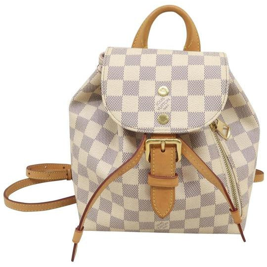 Louis Vuitton Sperone Damier Azur Bb White Canvas Backpack