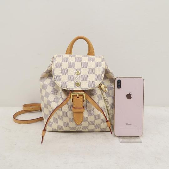 Louis Vuitton Sperone Damier Azur Bb White Canvas Backpack