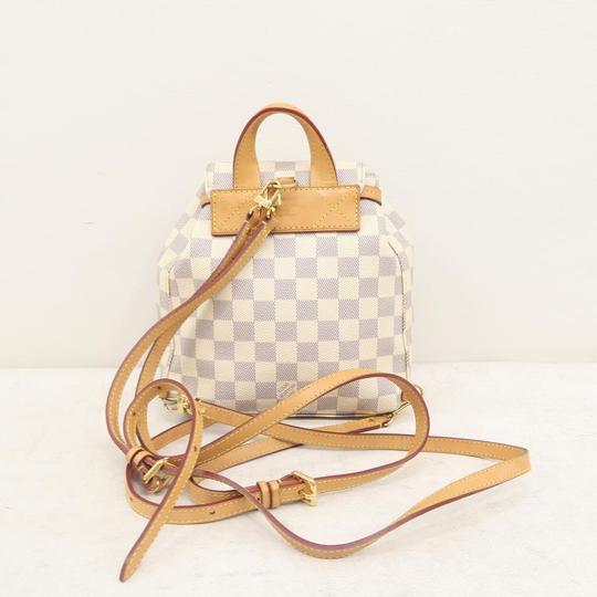 Louis Vuitton Sperone Damier Azur Bb White Canvas Backpack