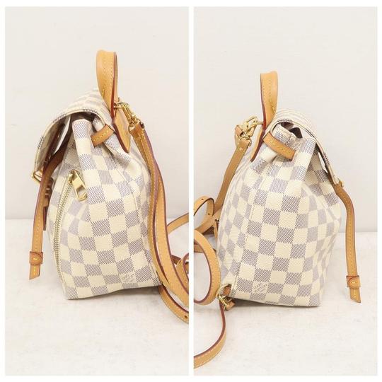 louis vuitton bb sperone backpack Louis Vuitton Sperone Damier Azur Bb White Canvas Backpack