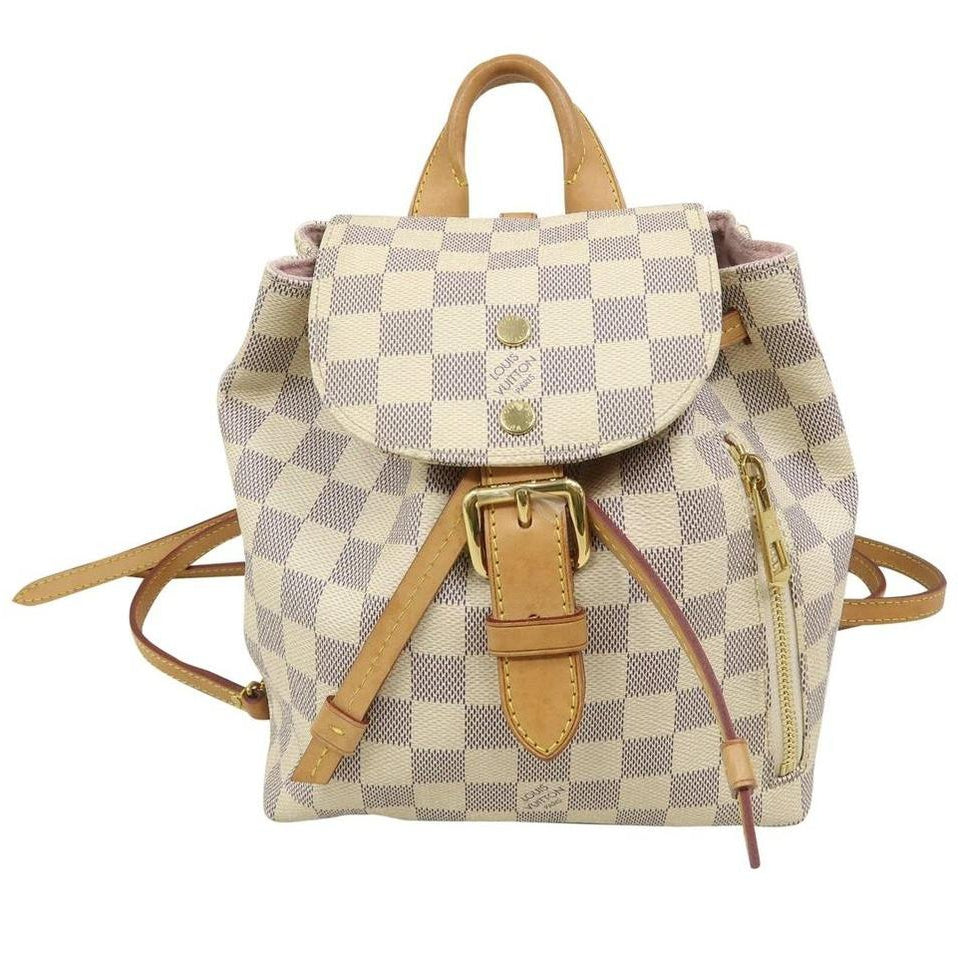 backpacks for girls louis vuitton Louis Vuitton Sperone Mini Damier Azur White Canvas Backpack
