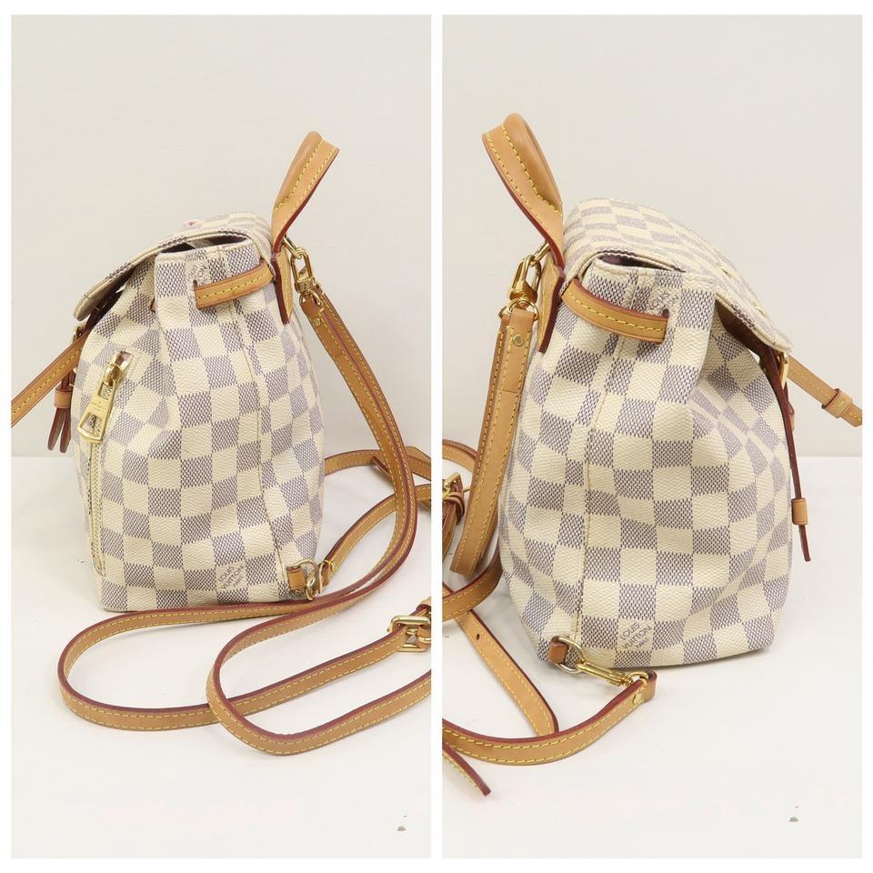 Louis Vuitton Sperone Mini Damier Azur White Canvas Backpack Louis Vuitton Sperone Mini Damier Azur White Canvas Backpack