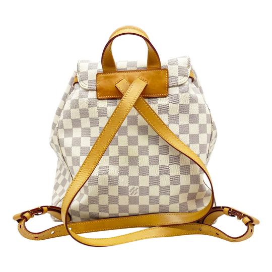 louis vuitton backpack womens white Louis Vuitton Sperone White Damier Azur Canvas Backpack