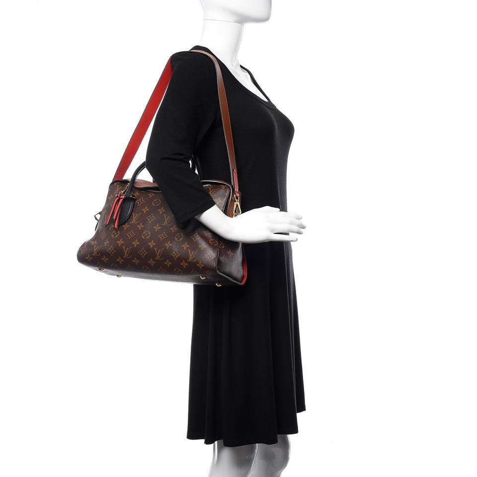Louis Vuitton Tuileries Caramel Rouge Monogram Canvas and Calfskin Cross Body Bag