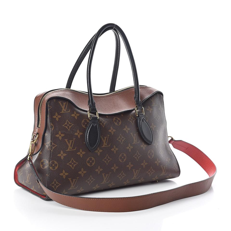 Louis Vuitton Tuileries Caramel Rouge Monogram Canvas and Calfskin Cross Body Bag