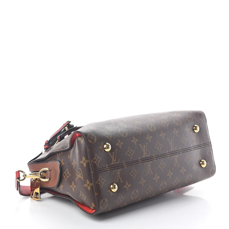 Louis Vuitton Tuileries Caramel Rouge Monogram Canvas and Calfskin Cross Body Bag