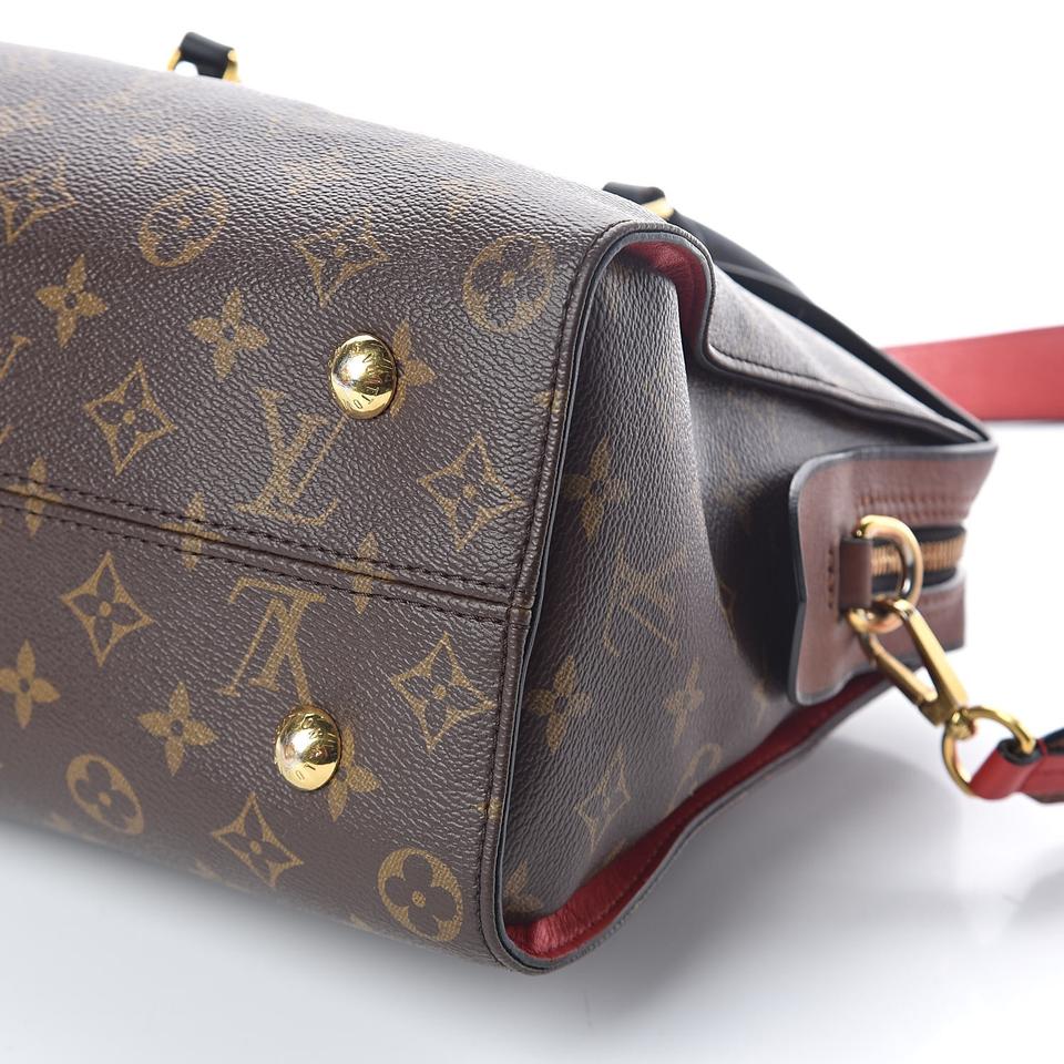 Louis Vuitton Tuileries Caramel Rouge Monogram Canvas and Calfskin Cross Body Bag