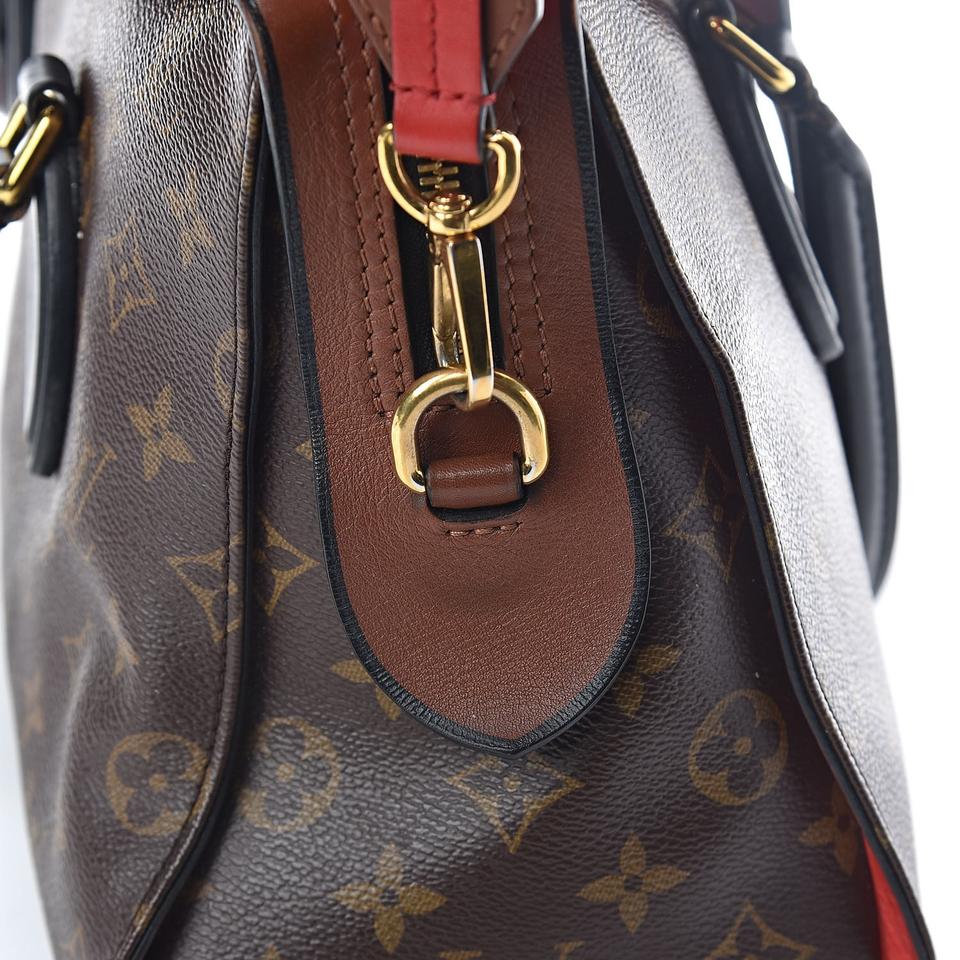 Louis Vuitton Tuileries Caramel Rouge Monogram Canvas and Calfskin Cross Body Bag