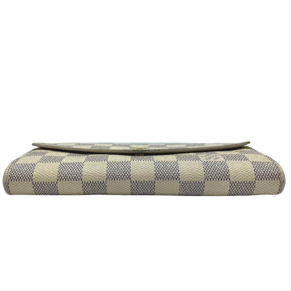 Louis Vuitton White Sarah Damier Azur Wallet Flap
