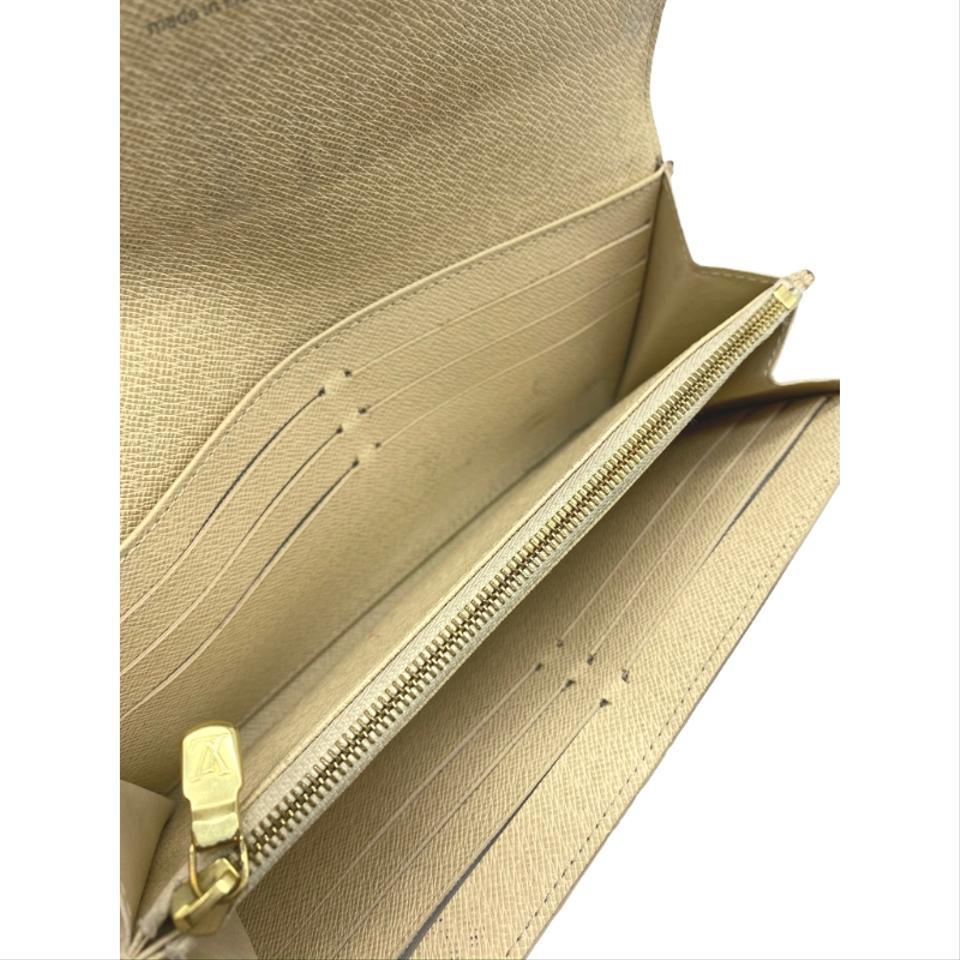 Louis Vuitton White Sarah Damier Azur Wallet Flap