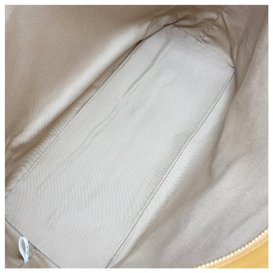 MCM Anya Metallic Leopard Print Coated Canvas Cognac Brown Leather Tote