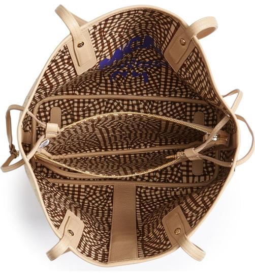 MCM Bag Liz Reversible Medium - Visetos Beige Coated Canvas Tote