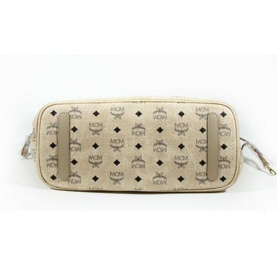 MCM Bag Liz Reversible Medium - Visetos Beige Coated Canvas Tote