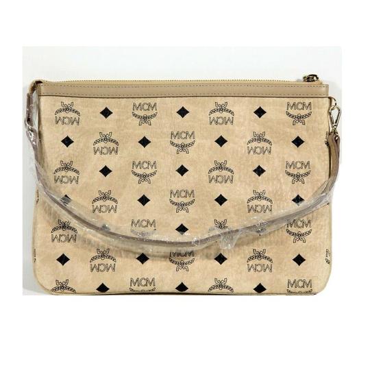 MCM Bag Liz Reversible Medium - Visetos Beige Coated Canvas Tote