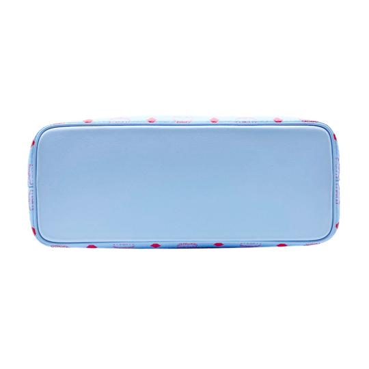 MCM Medium Anya Shopper Pastel Blue Leather Tote