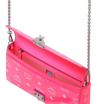 MCM, Bags, New Mcm 75 Soft Pink Visetos Canvas Medium Millie Crossbody  Purse Bag