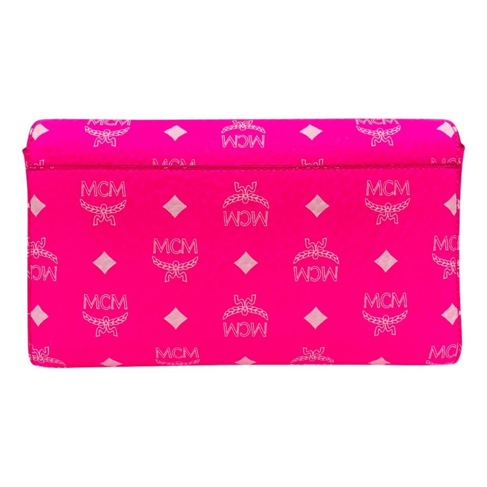 MCM Duffle Logo Pink Canvas Leather ref.168118 - Joli Closet