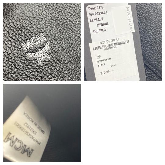 MCM Project Reversible Shopper Black Leather Tote