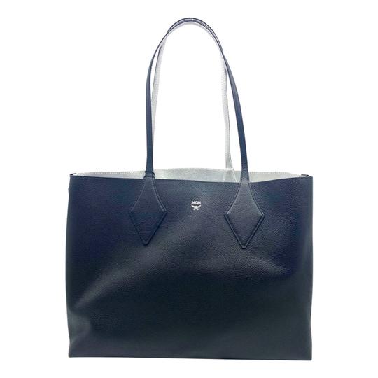 MCM Project Reversible Shopper Black Leather Tote