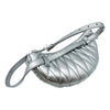 Miu Miu Belt Matelassé Silver Lambskin Leather Messenger Bag