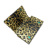 Moschino Shoulder Leopard Print Logo Black Leather Cross Body Bag