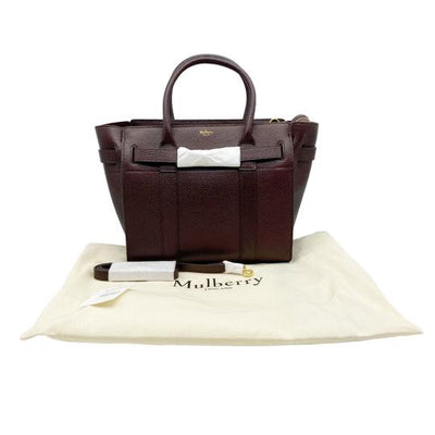 Mulberry Small Bayswater Satchel Burgundy Oxblood Red Leather Tote