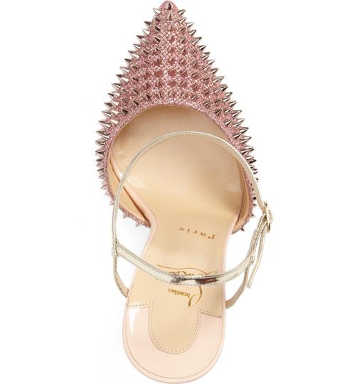 Christian Pink 'baila Spike' Ankle Strap Pumps
