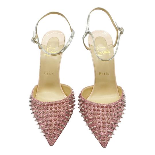 Christian Pink 'baila Spike' Ankle Strap Pumps