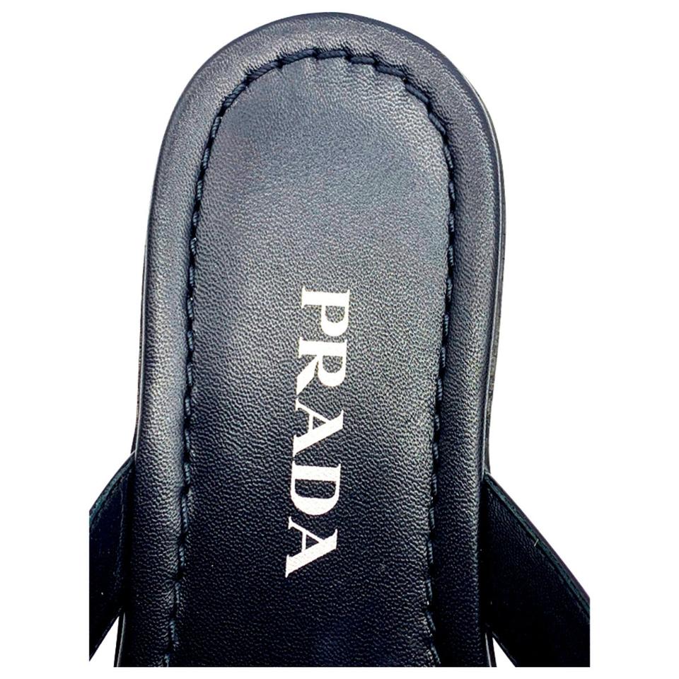 Prada Black Logo Flip Flop Sandals 36.5