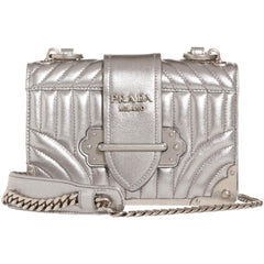 Cahier chain leather crossbody bag Prada White in Leather - 30635822