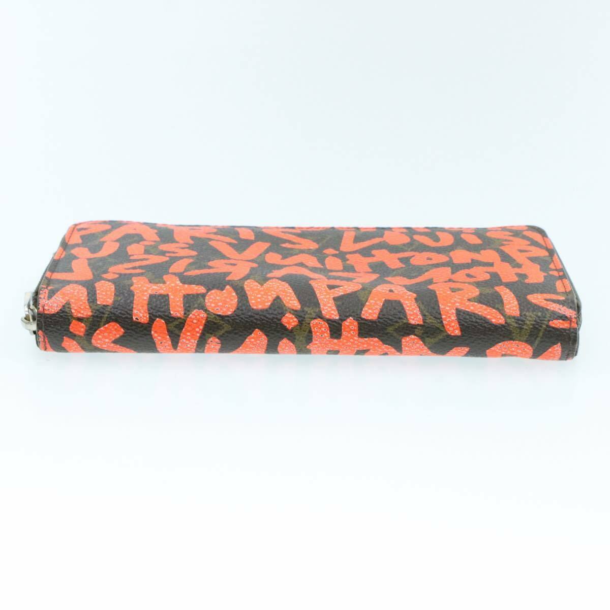 LOUIS VUITTON Monogram Graffiti Zippy Wallet Orange M93711