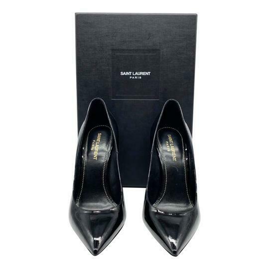 Saint Laurent Black Opium Ysl Patent Leather Pumps