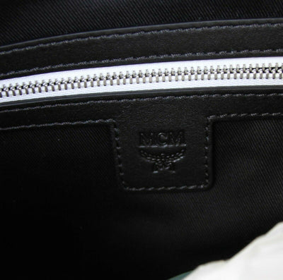 MCM M Move Black/White Coated Canvas Leather Travel Bag