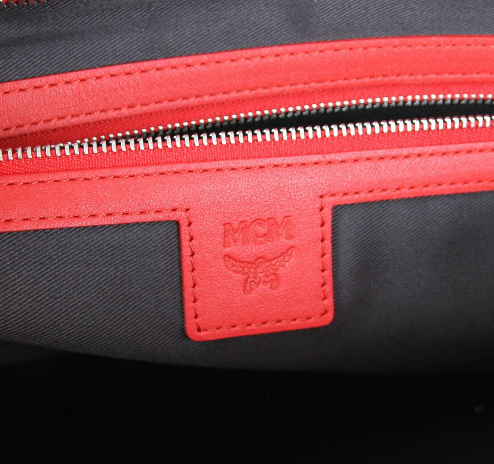 MCM Deep Blue Sea Coated Canvas Medium Shopper Tote