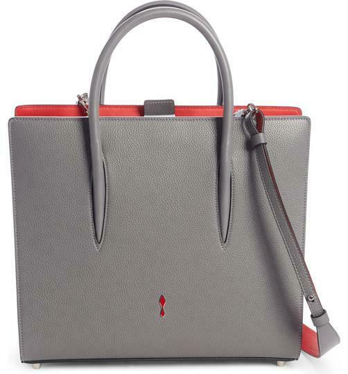 Christian Louboutin Medium Paloma Suede Grey Leather Tote