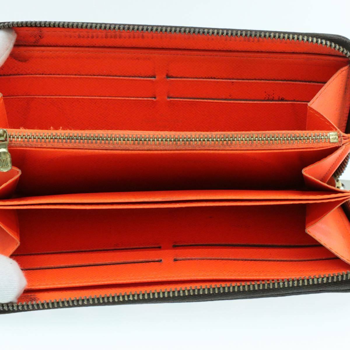 LOUIS VUITTON Monogram Graffiti Zippy Wallet Orange M93711