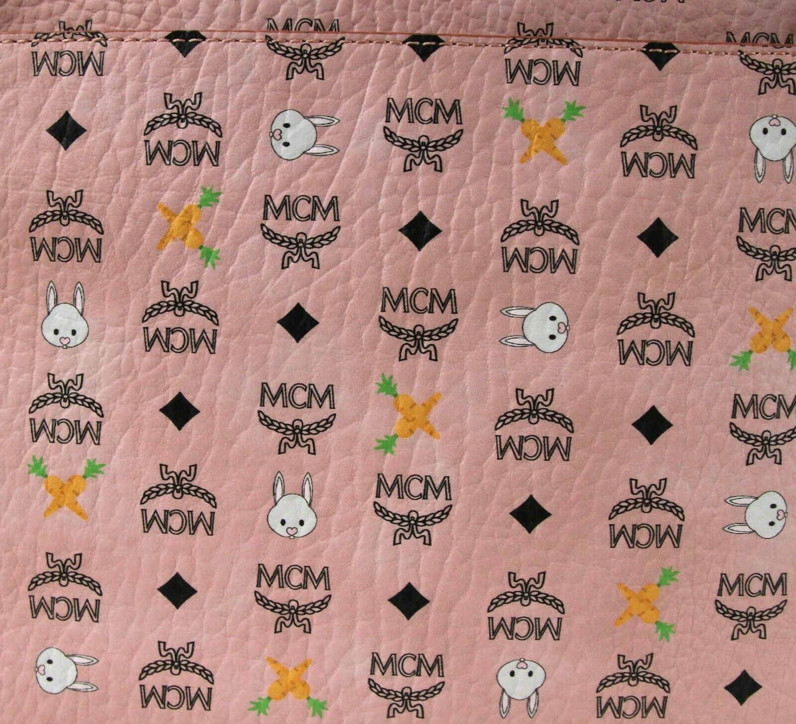 MCM Soft Pink Coated Canvas Medium Crossbody Bag w/Pouch