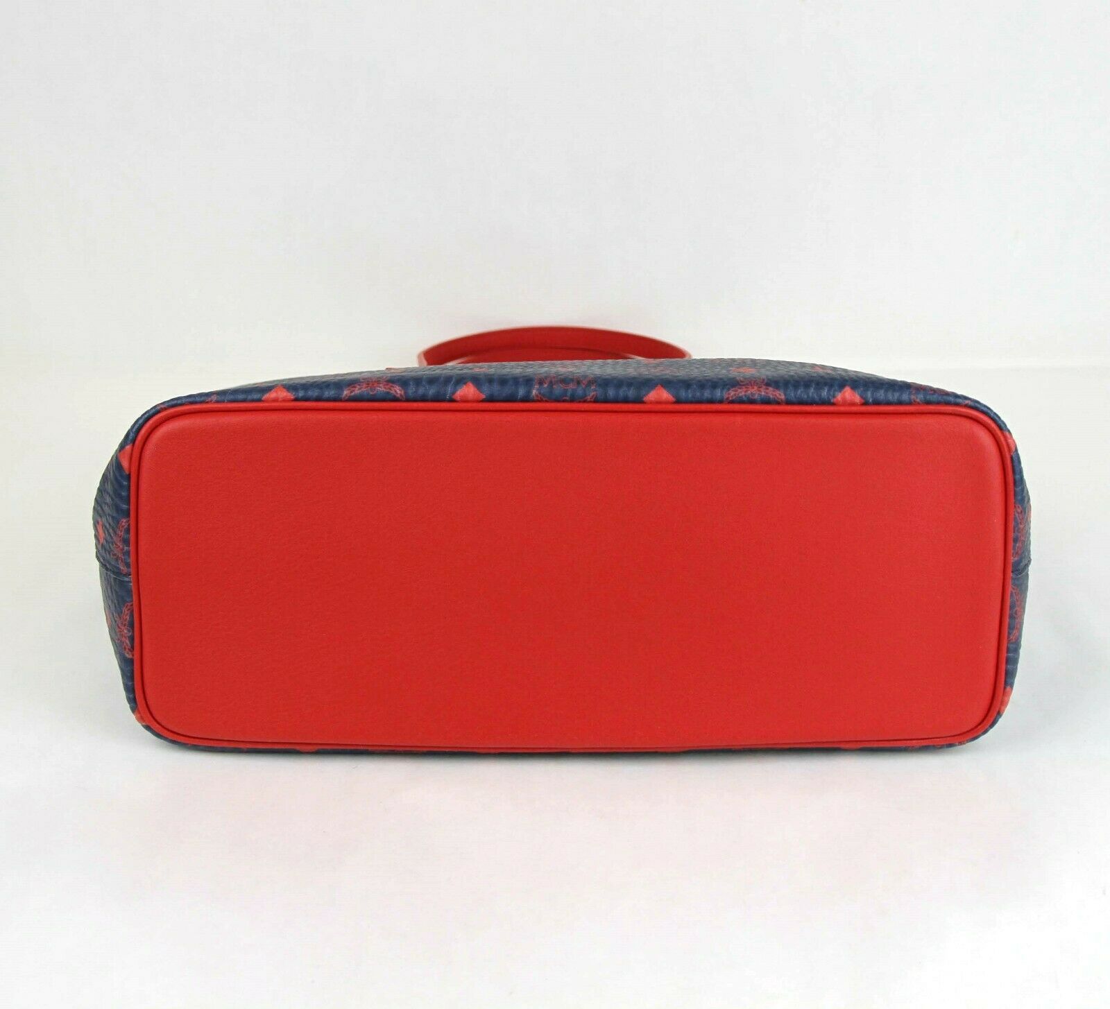 MCM Deep Blue Sea Coated Canvas Medium Shopper Tote