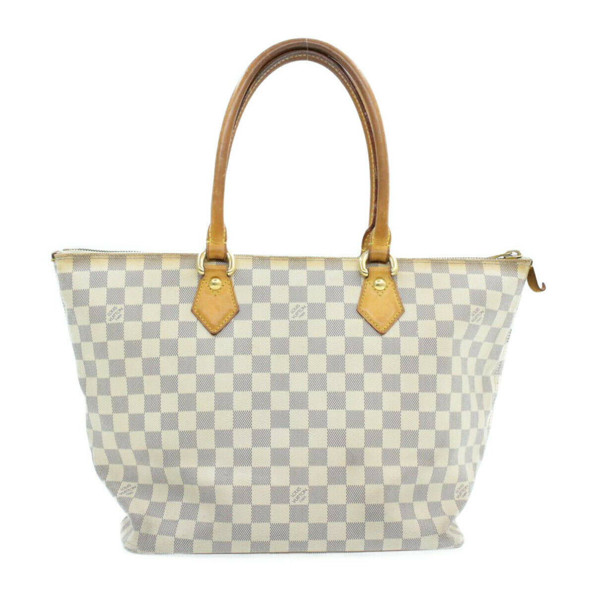 LOUIS VUITTON Damier Azur Saleya MM Shoulder Tote Bag N51185