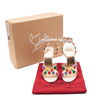Christian Louboutin White Smartissima 100 Suede-trimmed Leather Sandals