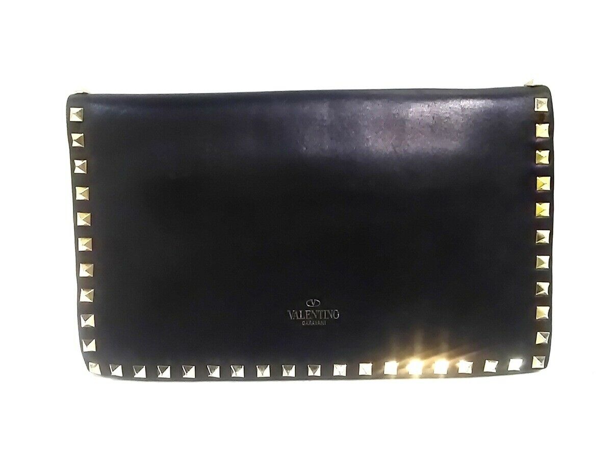 Valentino Garavani Rockstud Clutch Noir Black