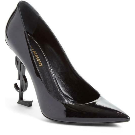 Saint Laurent Black Opium Ysl Patent Leather Pumps