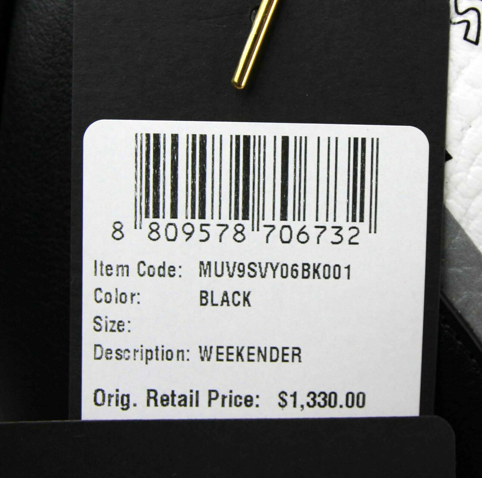 MCM M Move Black/White Coated Canvas Leather Travel Bag