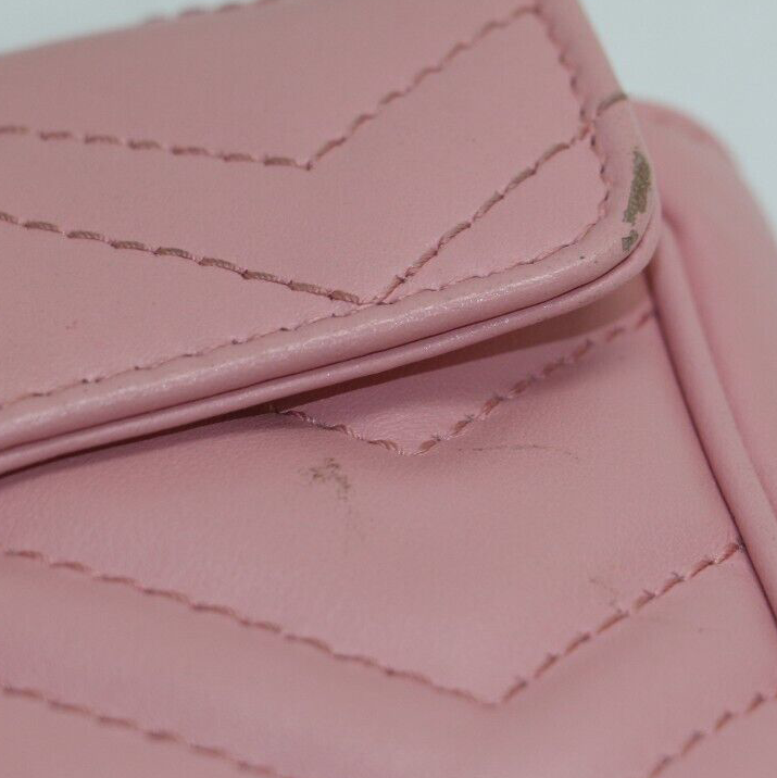 PREORDER Gucci Calfskin Matelasse Super Mini GG Marmont Shoulder Bag Wild Rose