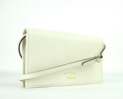 Gucci Women's Creamy White Swing Leather Crossbody Clutch Wallet