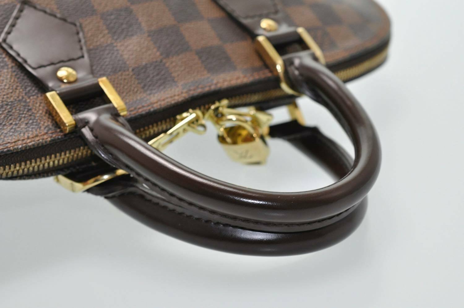 LOUIS VUITTON Damier Ebene Alma Hand Bag N51131