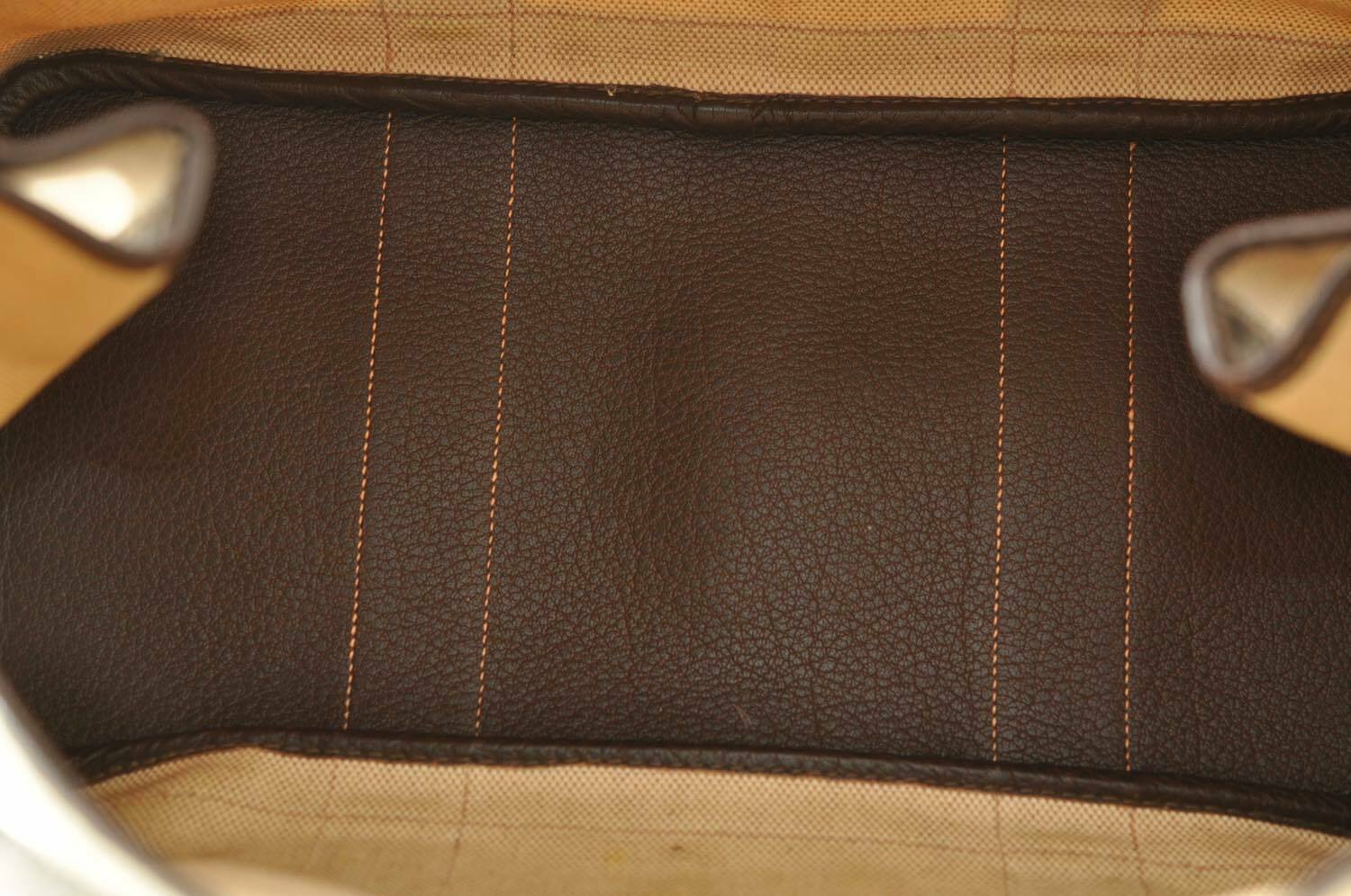 HERMES Canvas Garden Party PM Tote Bag White