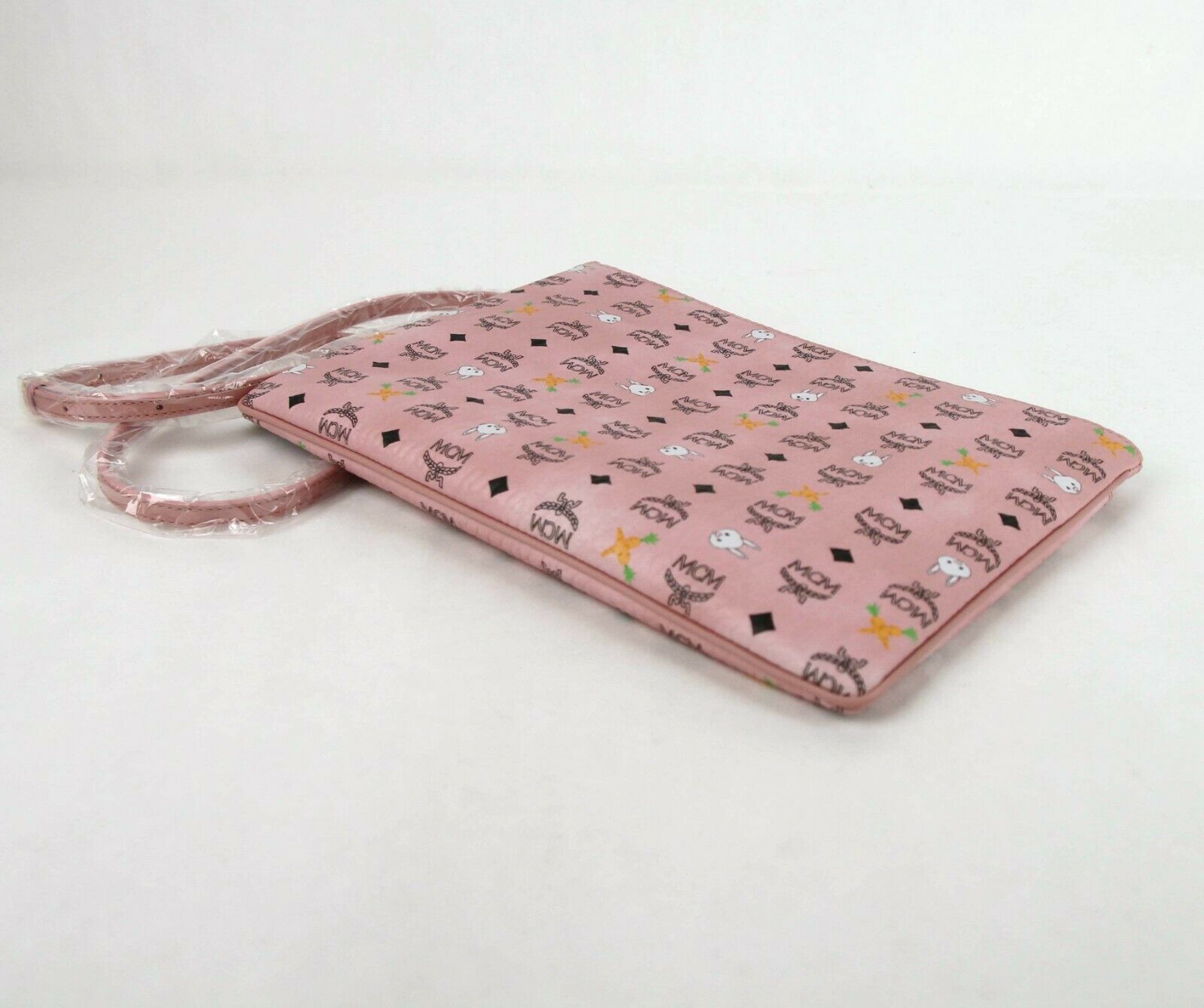 MCM Soft Pink Coated Canvas Medium Crossbody Bag w/Pouch