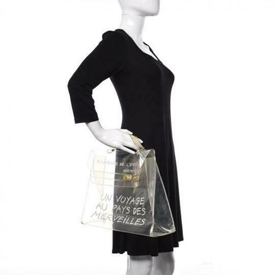 Hermès Kelly L Souvenir De L'exposition Transparent White Vinyl Satchel