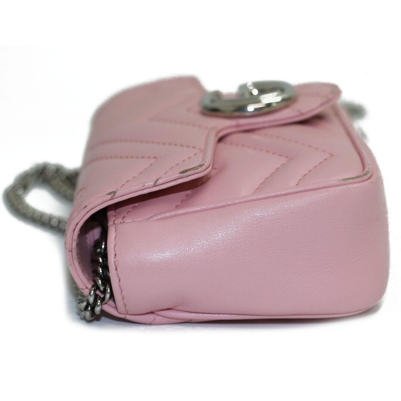 PREORDER Gucci Calfskin Matelasse Super Mini GG Marmont Shoulder Bag Wild Rose